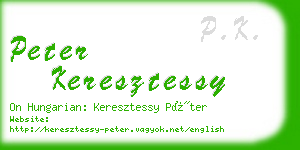 peter keresztessy business card